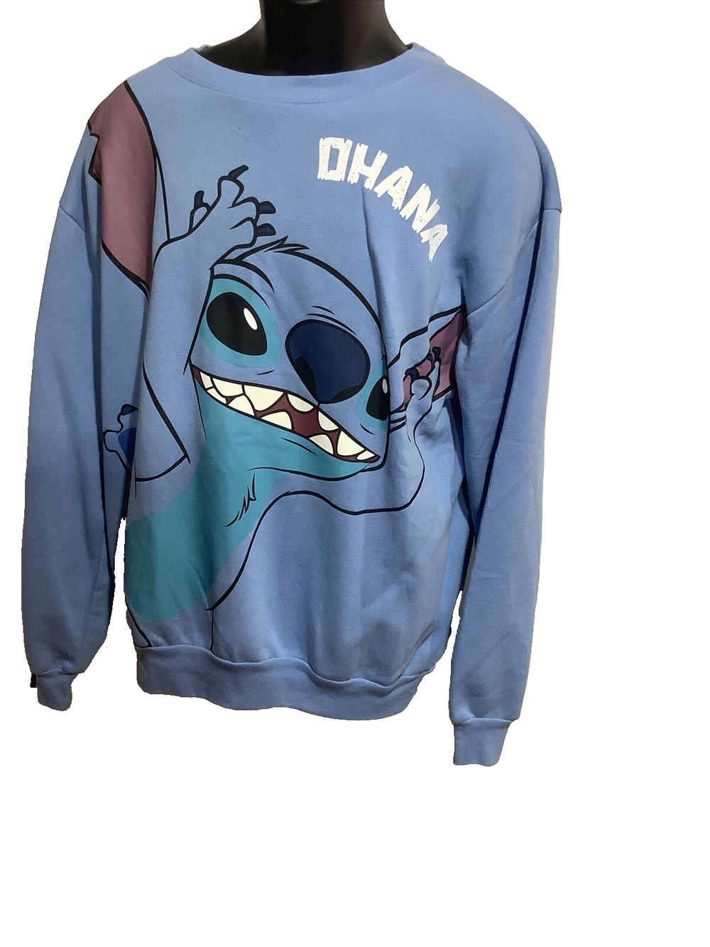 Disney Stitch Ohana Blue Sweatshirt Juniors XXL 19 Lilo and Stitch Pullover